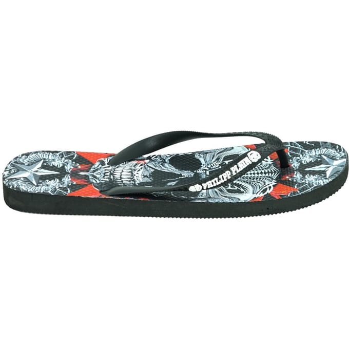 Philipp Plein Doodskop Zwarte Flip-Flops