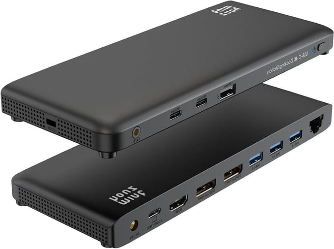 Docking Station - Hub Adapter - Computer Uitbreiden - 12 Poorten - 20.83 x 8.38 x 1.78 cm - Grijs