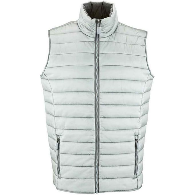 SOLS Heren Wave lichtgewicht bodywarmer (Metaalgrijs)