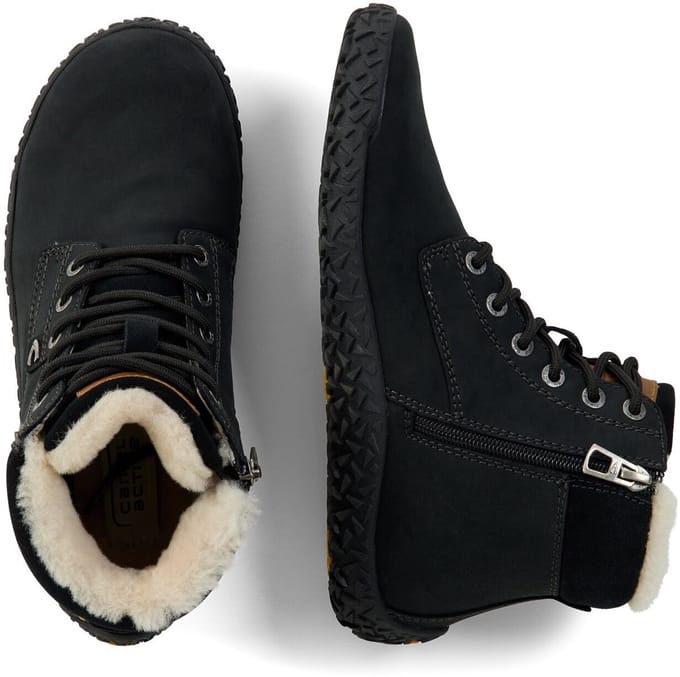 camel active Gevoerde veterschoen met rubberzool - Maat womenswear-38 - Zwart