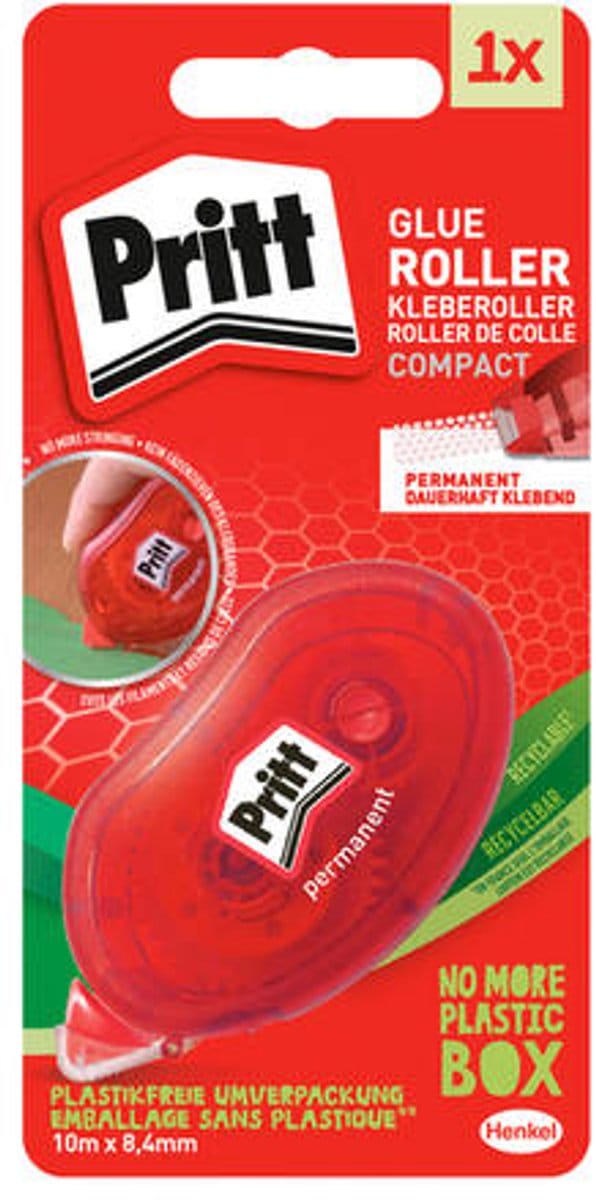 Lijmroller Pritt Compact permanent op blister | 10 stuks