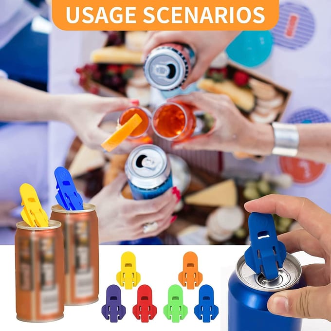 Handheld Eenvoudige Flesopener, Gespecialiseerd voor Bier- en Drankblikjes, Handig en Praktisch Blikopenergereedschap 6pcs blue