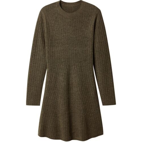 ESMARA Gebreide dames jurk (Bruin, S (36/38))