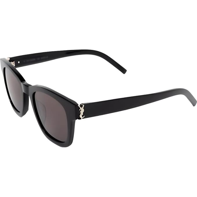 Saint Laurent Logo Onregelmatige Vorm Zonnebril Unisex Zonnebril Zwart SLM124001 Basic Packaging-Eyeglass Case black