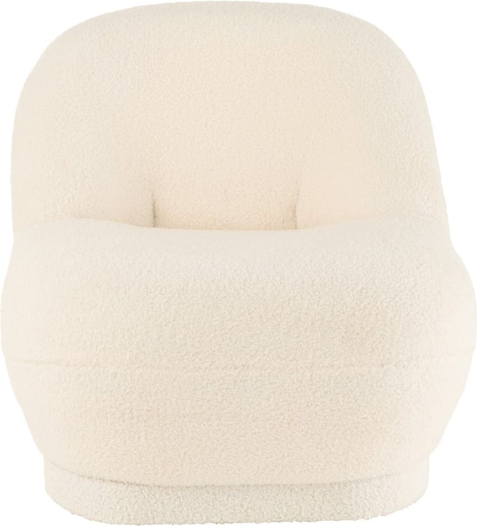 J-Line zetel Teddy Bouclé - velvet - wit
