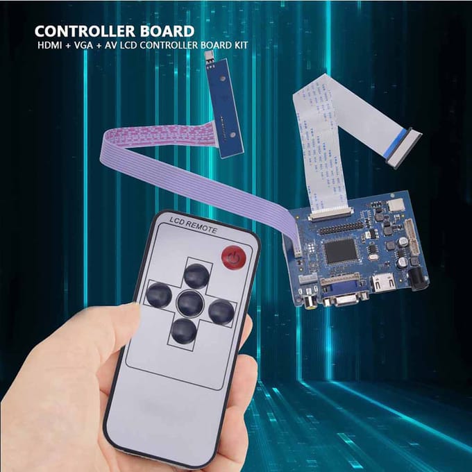HDMI + VGA AV LCD Controller Board AT070TN92 AT070TN90 AT070TN94 50-pins 800 * 480 Scherm zwart