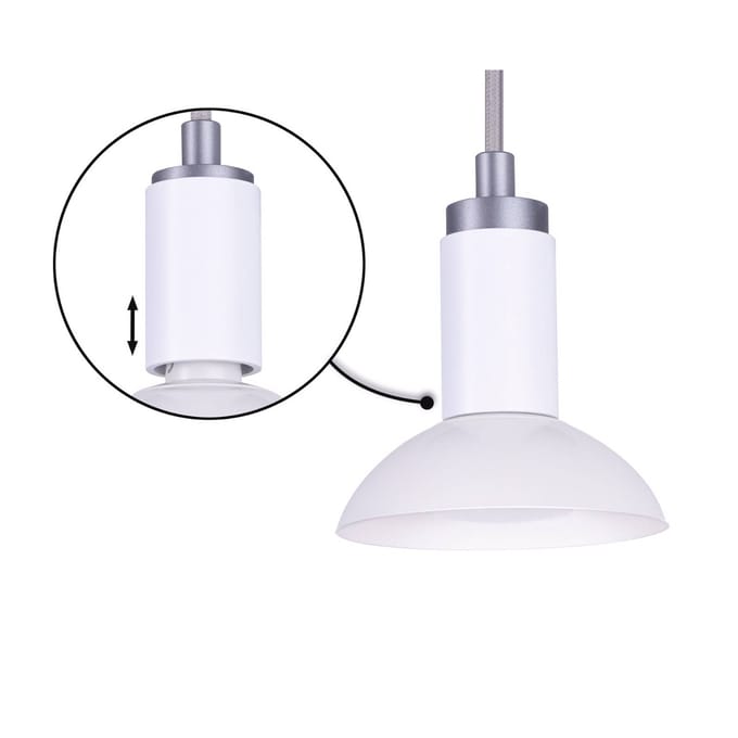 Paulmann Runa hanglamp, wit/grijs