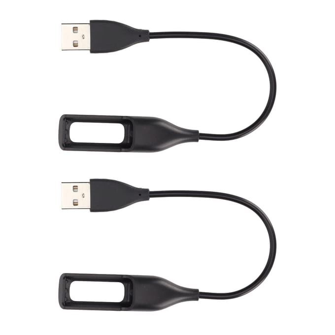 2 stuks USB-oplader oplaadkabel voor Fitbit Flex draadloze activiteit smartwatch polsband black