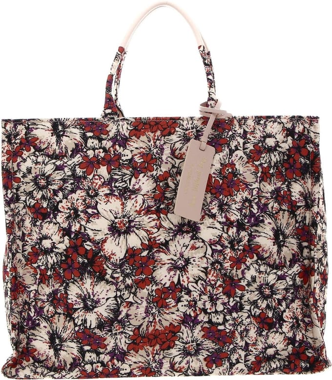 COCCINELLE Shopper Never Without Bag Ca. Flow Handbag Prin. Eff. Canvas Fab. Mul. Creamy Pink Veelkleurig