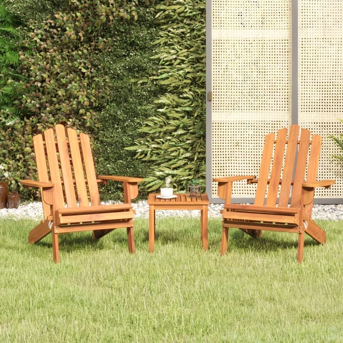 vidaXL - 3-delige - Loungeset - Adirondack - massief - acaciahout