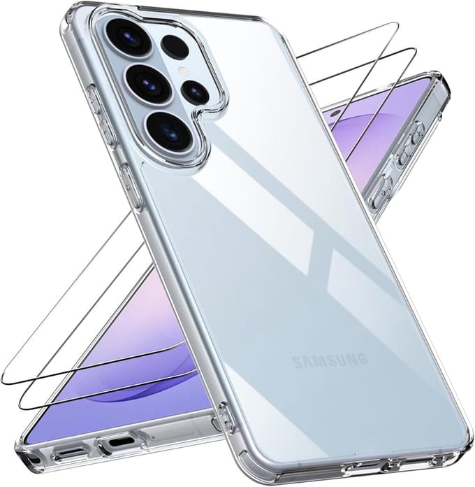 Siliconen Backcover - Soft Touch - Transparant - 2x Screenprotector & Hoesje Geschikt voor: Samsung Galaxy S26 Ultra