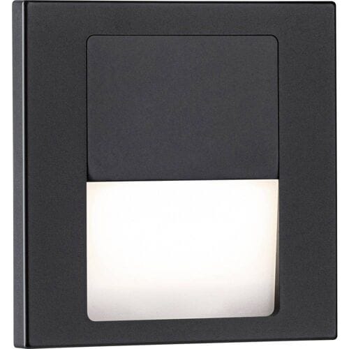 Paulmann 80001 Tsaro eckig 80x36mm Wandinbouwarmatuur LED 1 W Zwart (mat)
