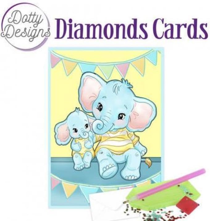 Diamond Painting Dotty Design Diamonds Cards | Elephants