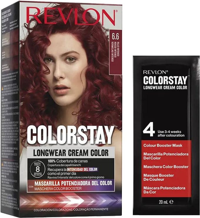 Revlon - Permanent Hårfarve 165 ml.- 6.6 Intens Rød