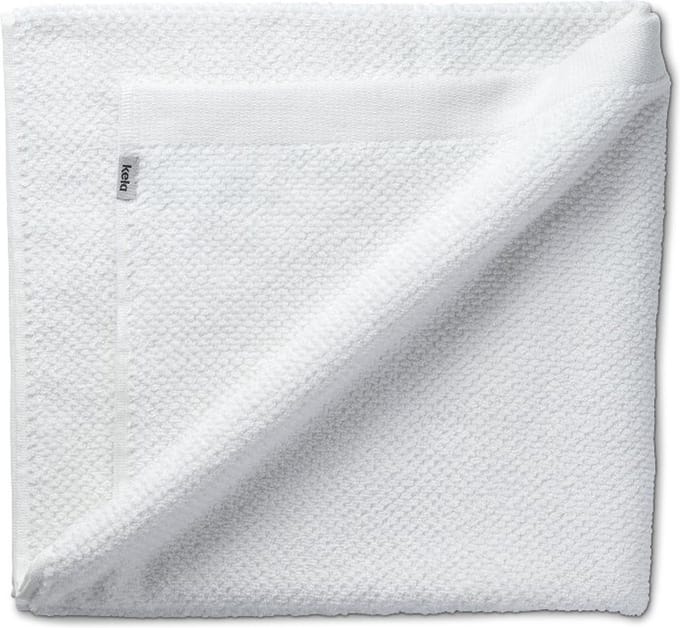 Badhanddoek, 70 x 140 cm, Wit, Organic Katoen - Kela | Lavinia