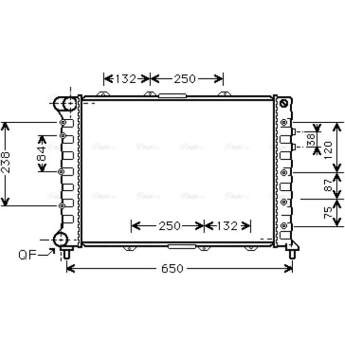 Radiator, motorkoeling AVA COOLING ALA2038