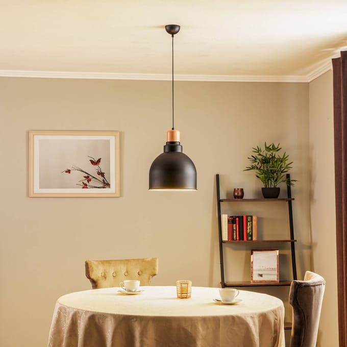 Avonni Hanglamp AV-4100-A2-BSY-30 met houten detail