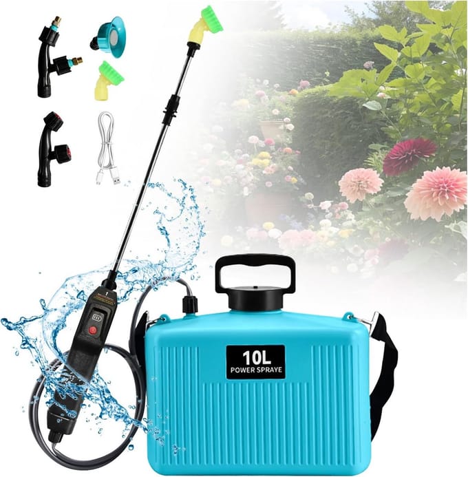 Solidchoice - Elektrische Tuinspuiter 10L met USB Oplaadbare Handgreep