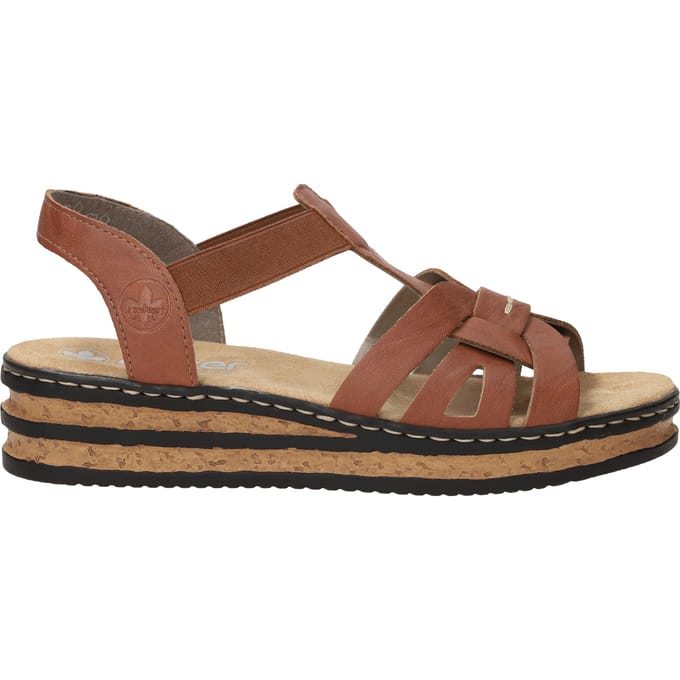 Rieker Sandalen cognac Imitatieleer - Dames - Maat 41