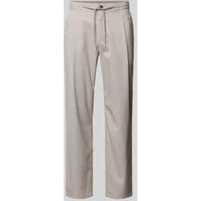 Regular fit stoffen broek met elastische band