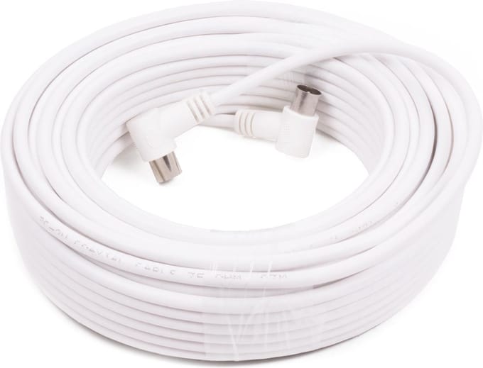 HQ haakse coax kabel 15 meter