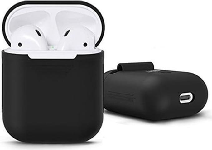 Silicone Case Geschikt voor Apple AirPods - Zwart