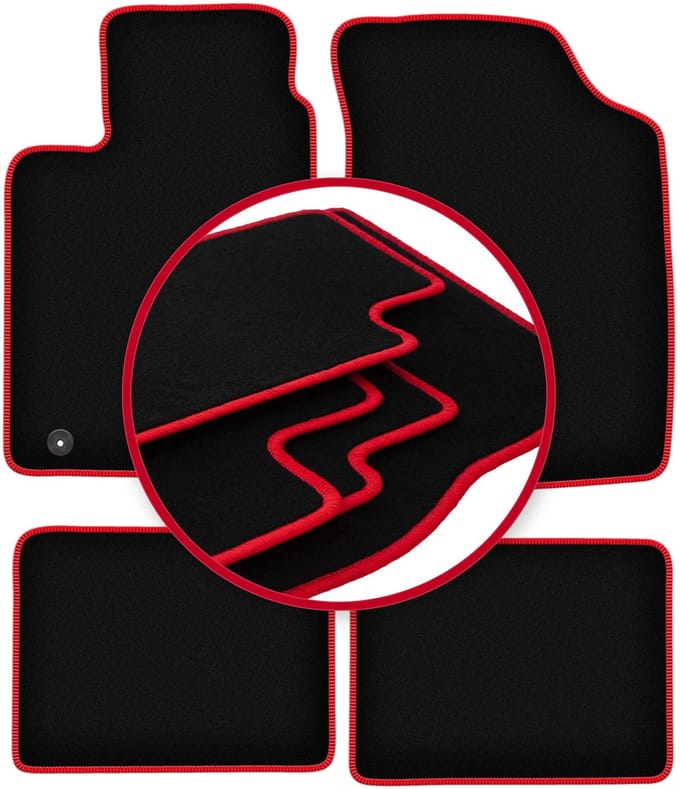 CARLUX-RED automatten voor: Renault Clio II hatchback (1998-2005)