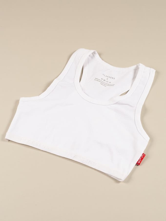 Claesen's® - Meisjes Croptop 1-Pack WitCL 7511-White-2