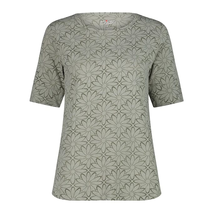 T-shirt van gewassen jersey met bloemenprint dames CMP