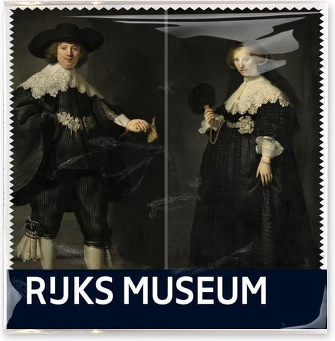 Brillendoekje, 15 x 15 cm, Marten en Oopjen, Rembrandt