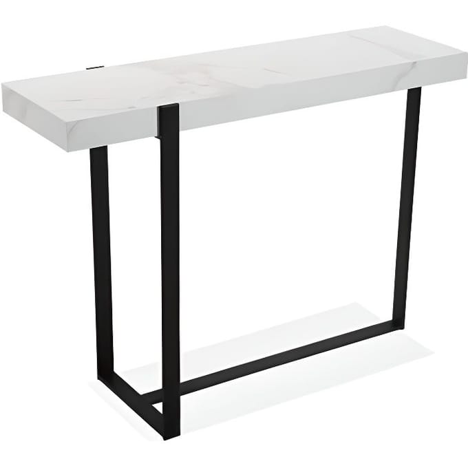 Console d'Entrée Étroite Carole - Bois et métal - Blanc - Versa blanc
