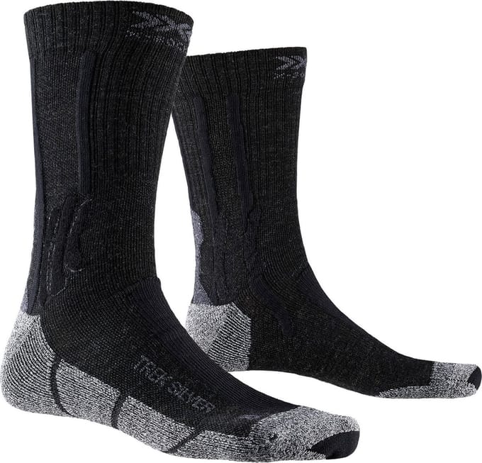 X-Socks Trek Silver Womens Socks - Black/Grey - 41-42