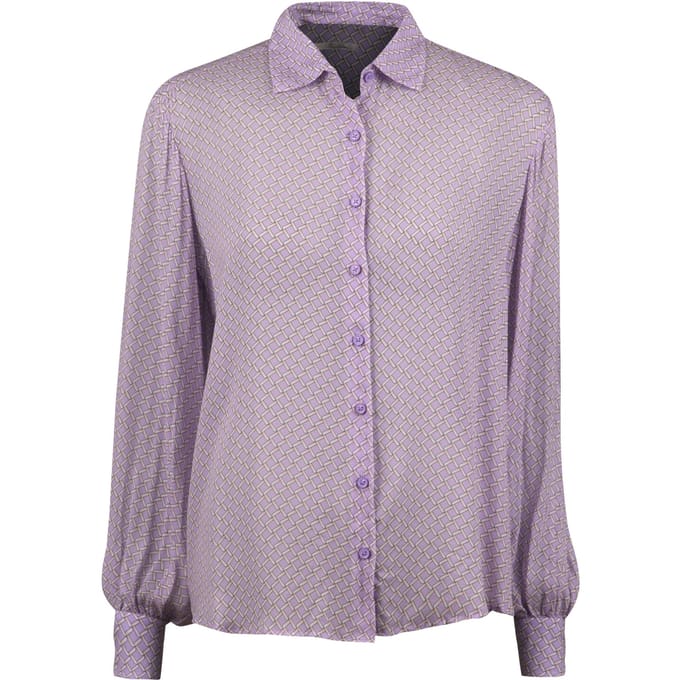 Stenströms Amanda Shirt Volume Sleeve Light Purple Pattern Taglia: 38 | Magliette intime Outlet | Donna | Viola
