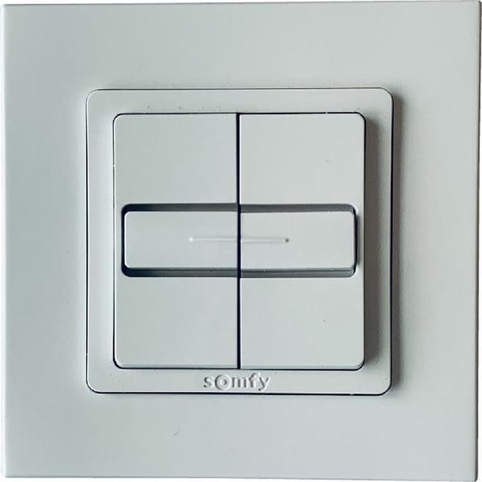 Somfy Inbouw drukknop Inis Duo met vast nulpunt voor 2 buismotoren