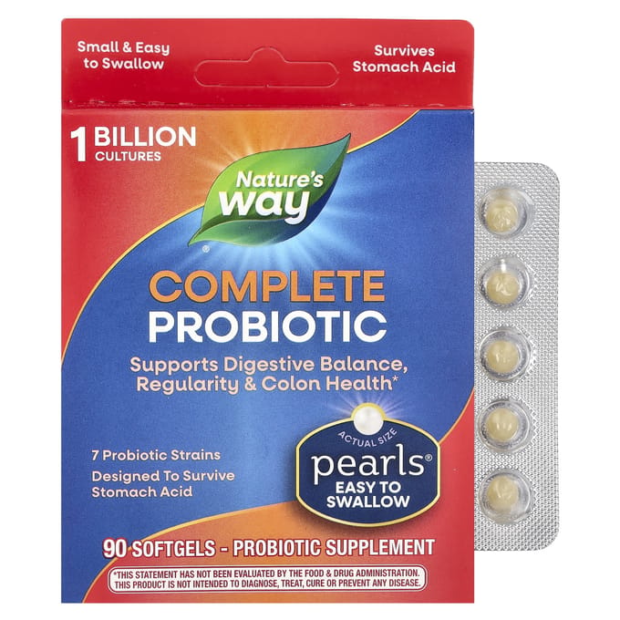 Nature's Way, Perles probiotiques complètes, 90 gélules