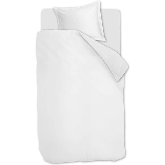 Beddinghouse Gloss dekbedovertrek - Effen - Eenpersoons - 140x200/220 cm - Wit