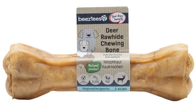 Beeztees Hertenhuid Kauwbot - 17 cm