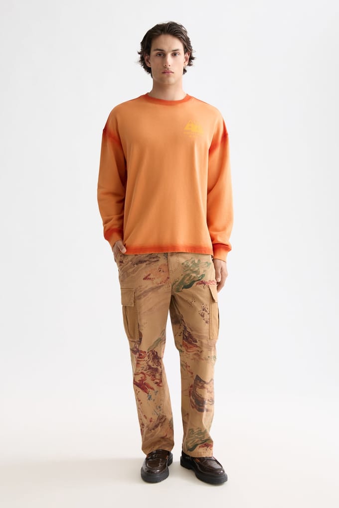 Scotch & Soda Wash/ Gd Artwork Sweatshirt Rust Taglia: M | Maglioni Outlet | Uomo | Marrone