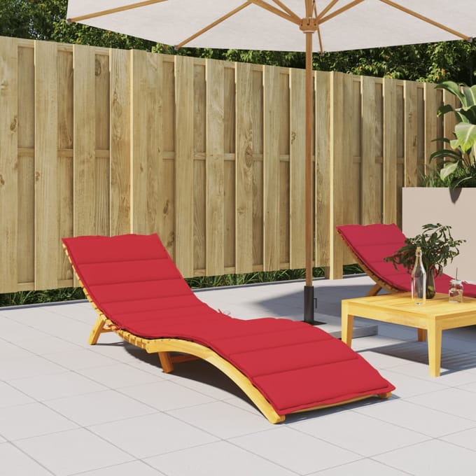 vidaXL - Ligbedkussen - 200x50x3 - cm - oxford - stof - rood