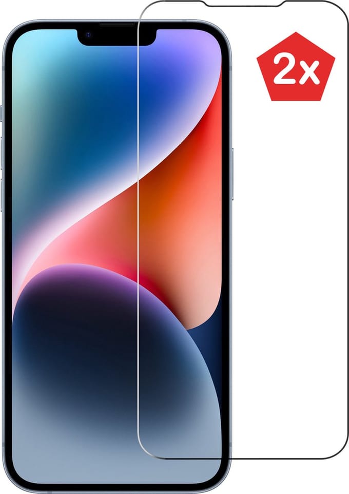 Screenprotector iPhone 14 Plus tempered glass - Arara Gehard screenprotector - 2 STUKS