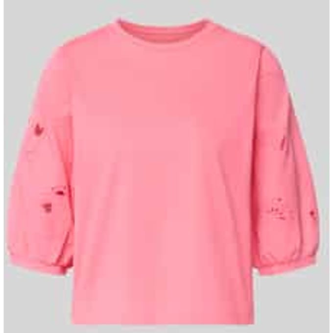 T-shirt met 3/4-mouw en ajourwerk