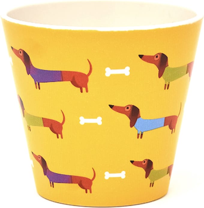 Quy Cup - 90ml Ecologische Reis Beker - Espressobeker “Pedro - Dachshund”