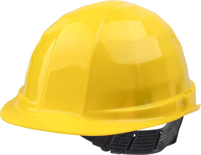 wolfcraft - Veiligheidshelm - Geel - Bouwhelm - Helm Bouw - 4966000