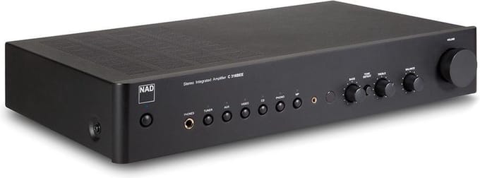 NAD C 316BEE V2 Geïntegreerde stereo versterker - 2x 40W - Zwart