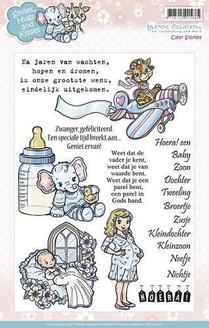 Clearstamp - Yvonne Creations - Smiles, Hugs and Kisses