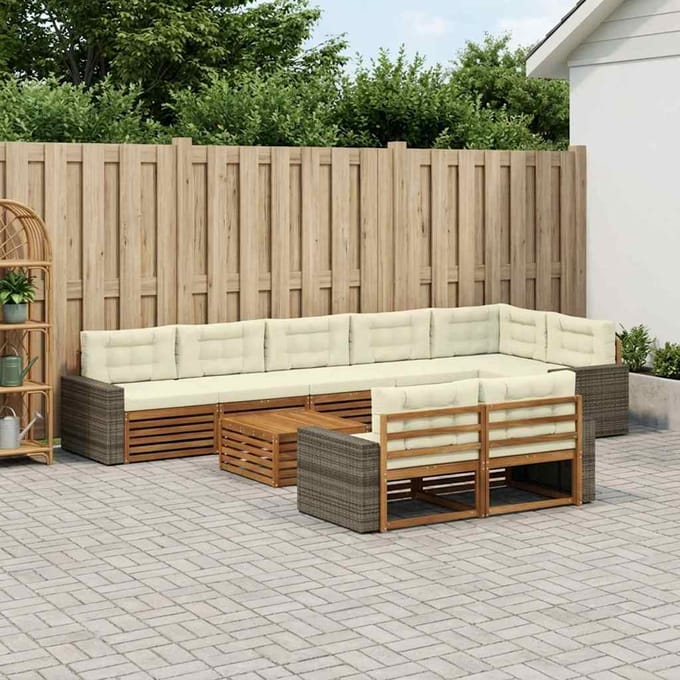 vidaXL - Buiten - bank - set - 9 - st