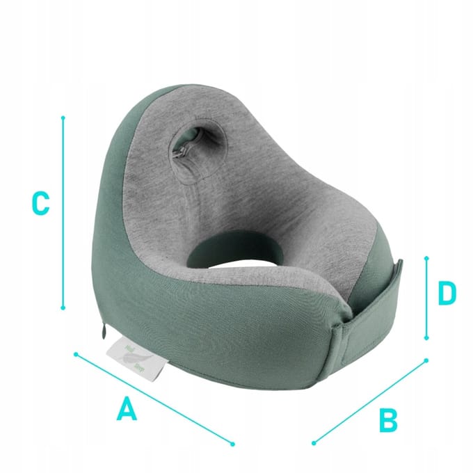 Medi Sleep - Reiskussenhoes - Groen - Kinderen - Ergonomisch