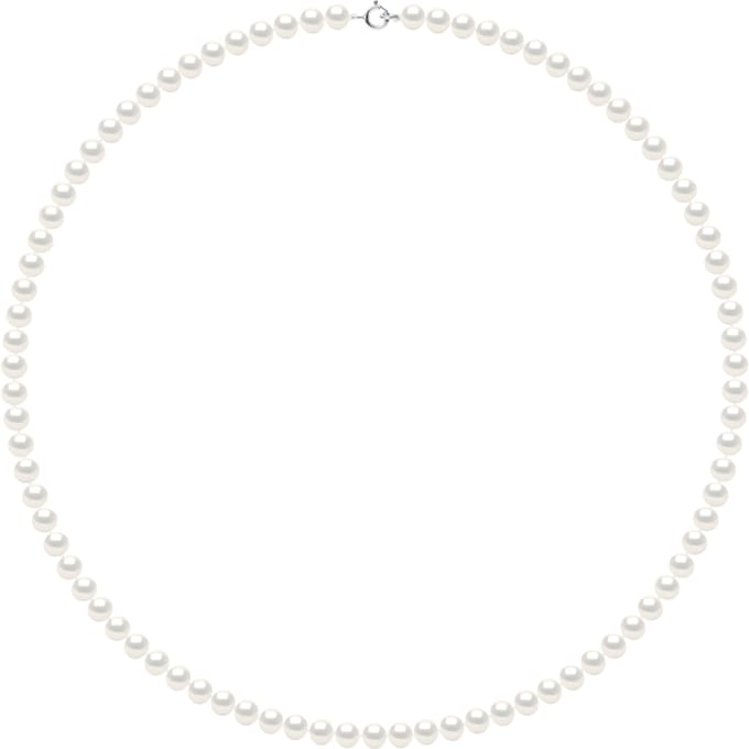 Ketting van Echte Gekweekte Zoetwaterparels Semi Rond 5-6 mm