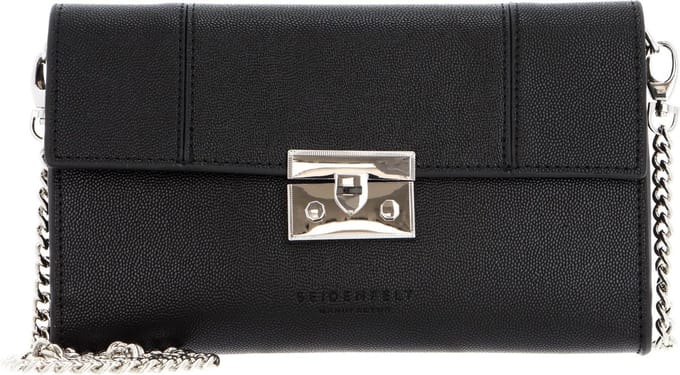 SEIDENFELT MANUFAKTUR Koppeling Avondtas Roros Clutch Black Zwart