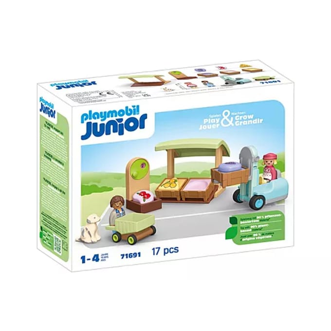 PLAYMOBIL Junior Biologische marktkraam & heftruck - 71691